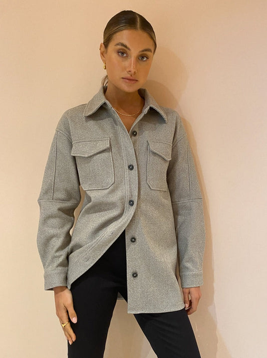 Elka Collective Isabelle Jacket in Cocoa Twill