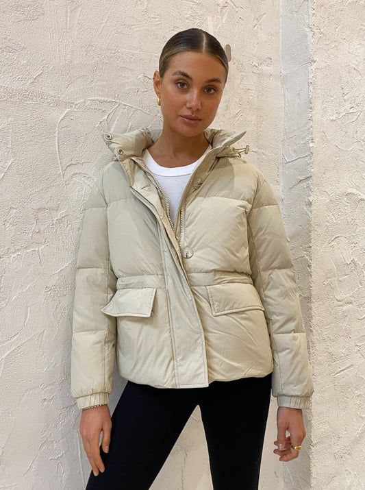 Elka Collective Frieze Down Jacket in Sand