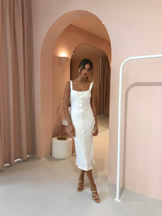 By Nicola Allure Midi Dress in White