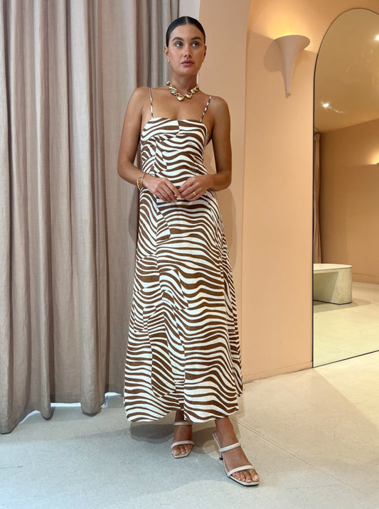 Faithfull the Brand Sorso Midi Dress in Sol Print