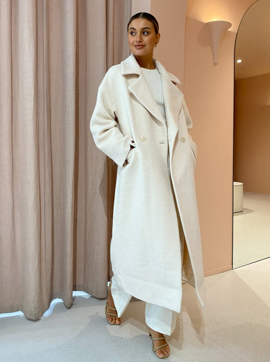 Friends with Frank The Clementine Coat in Winter White