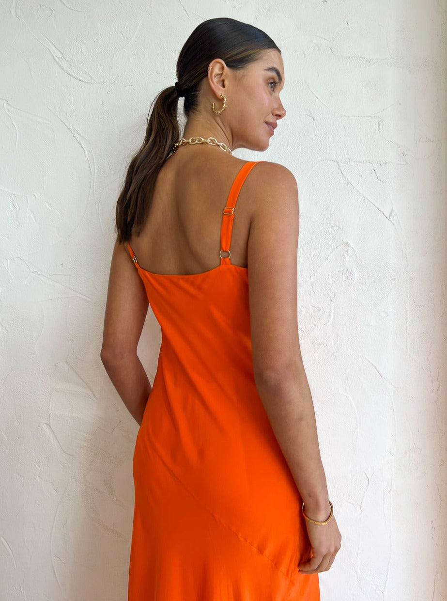 Ginger and Smart Beloved Slip Dress in Tangerine Coco Lola