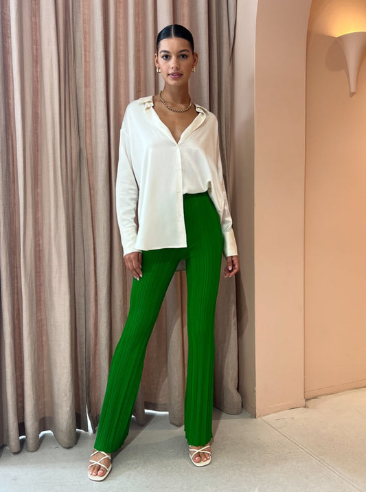 Ginia Brianna Knit Pant in Emerald