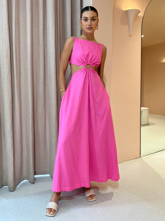 Hansen and Gretel Paros Dress in Taffy Pink