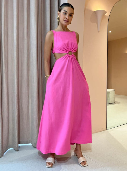 Hansen and Gretel Paros Dress in Taffy Pink