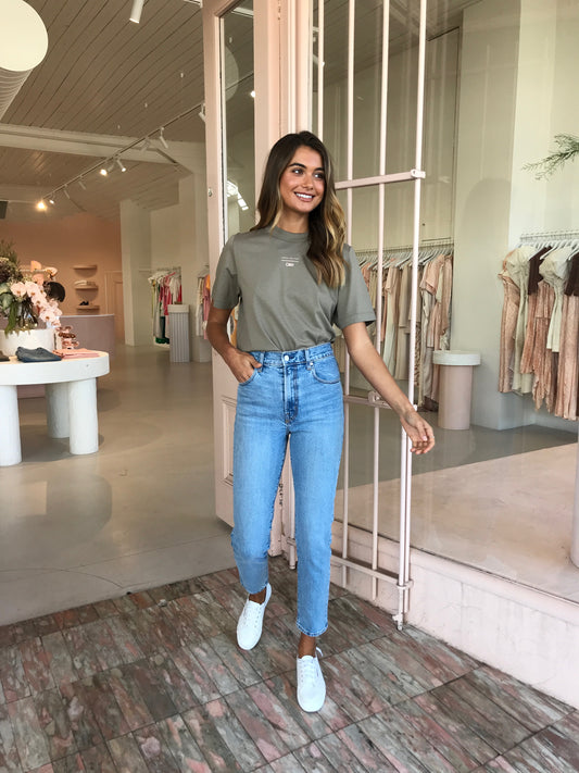 Camilla and Marc George Tee in Sage