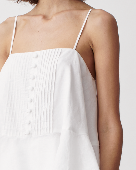 Joslin Aviana Ramie Camisole in Optical White