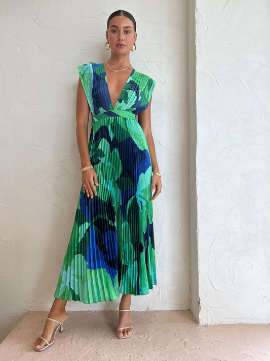 Lidee Gala Gown in Capri Blue/Green