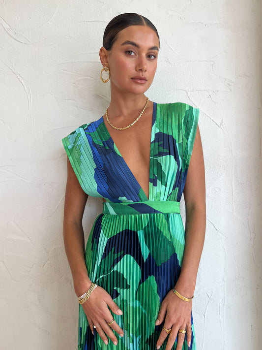 Lidee Gala Gown in Capri Blue/Green