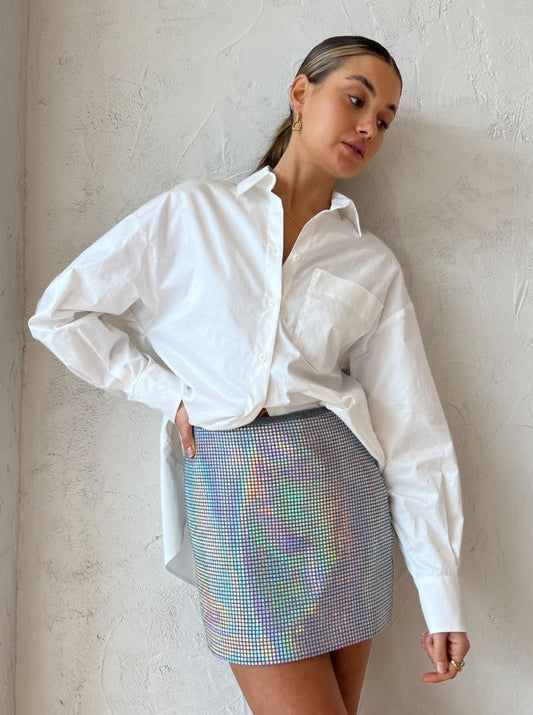 Manning Cartell Platinum Queen Mini Skirt in Silver