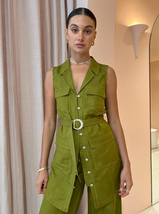 Mon Renn Kinetic Pant in Khaki Green