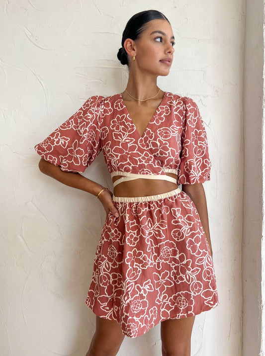 Mon Renn Monte Floral Mini Dress in Monte Floral