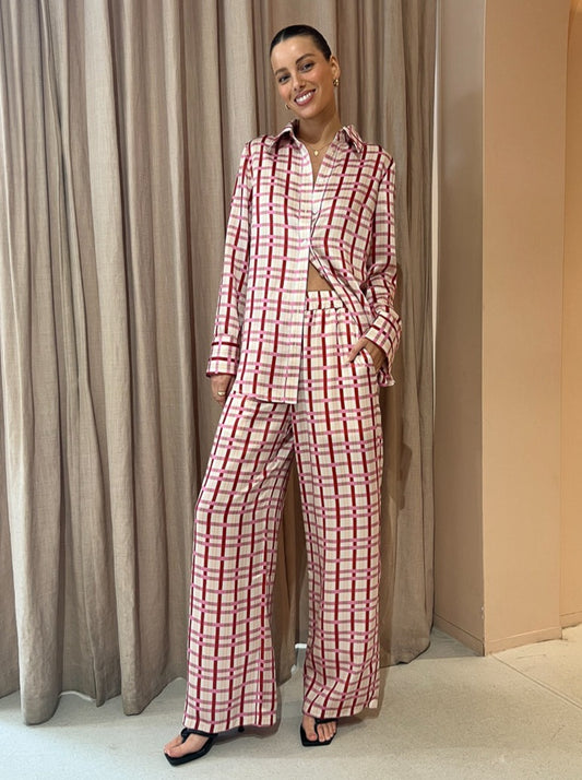 Ownley Kambala Relaxed Pant in Checker