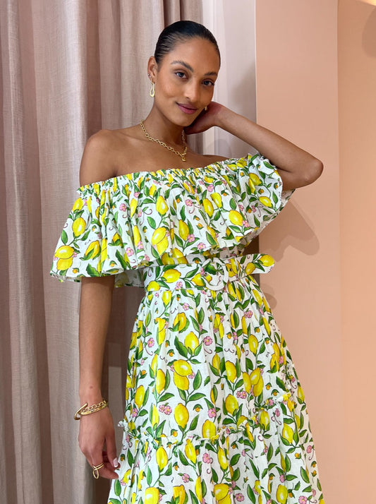 Palm Noosa Lady Luck Dress in Lemons