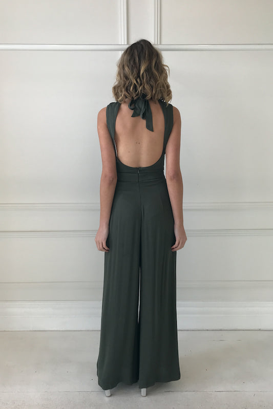 Vestire Point Break Jumpsuit in Khaki