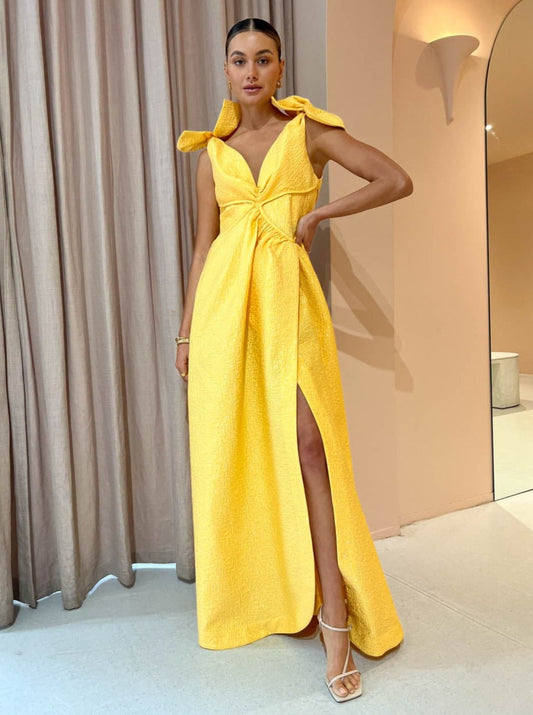 Rachel Gilbert Emiliano Gown in Lemondrop Coco & Lola Rachel Gilbert Emiliano Gown in Lemondrop Coco & Lola