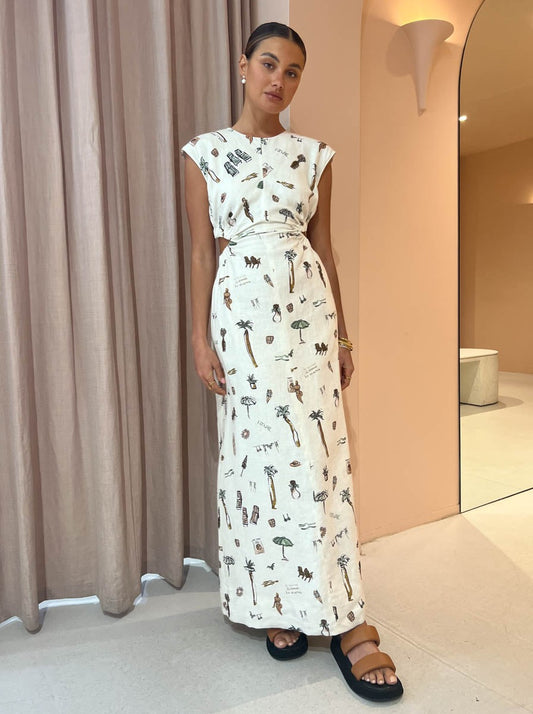Roame Bastille Dress in Vacances Print