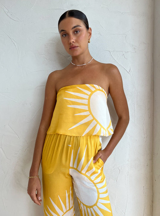 Roame Elma Bustier in Sol Print