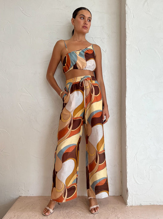 Sir Vista Asymmetrical Crop in Vista Print