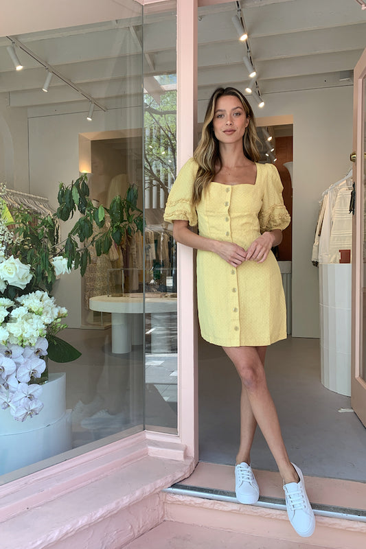 Steele Beck Mini Dress in Saffron