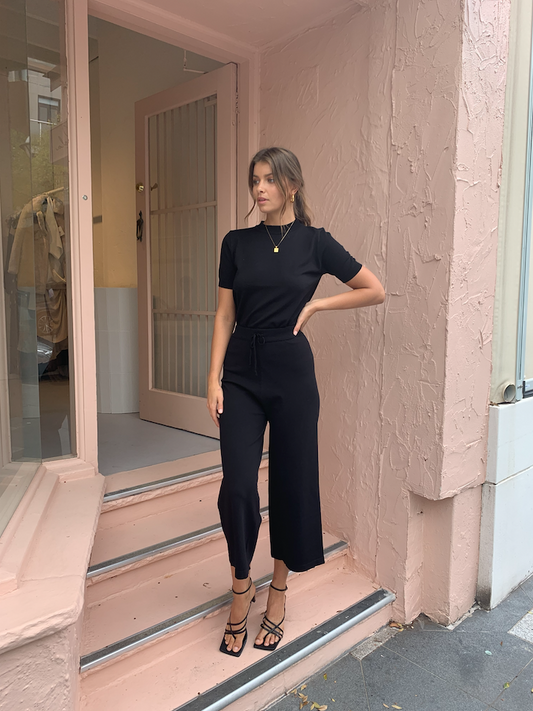 Third Form Lounge Knit Set in Black