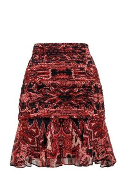 Thurley North Star Skirt in Pink and Black Marjorelle Paisley