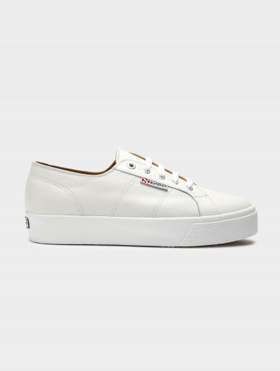 Superga 2730 Cotu Nappa Leather Sneaker in White