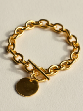 Brie Leon Granada Disc Bracelet In Gold