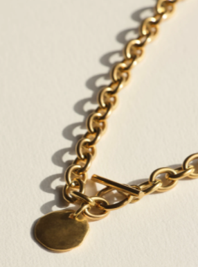 Brie Leon Granada Disc Necklace In Gold