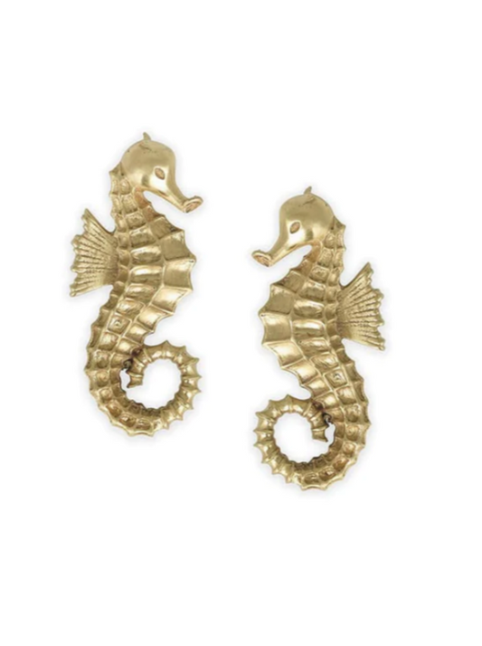 Alemais Seahorse Earring in Gold