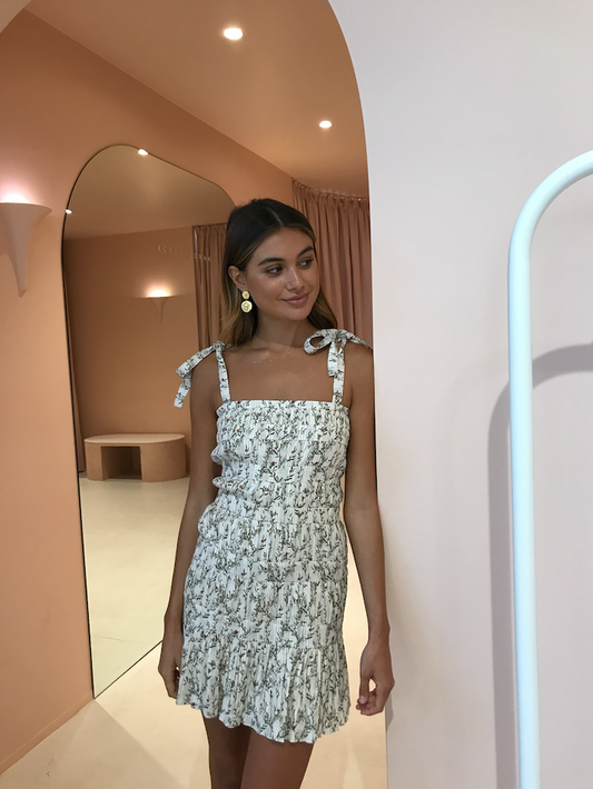 Sir Alba Mini Dress in Alba Leaf Print