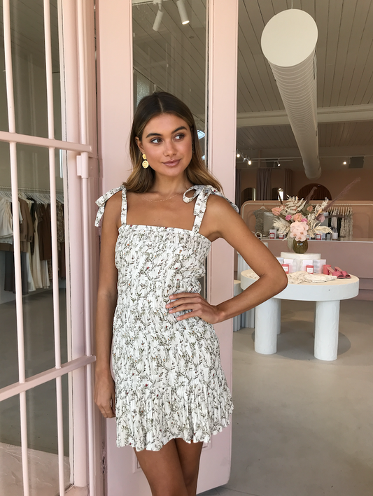 Sir Alba Mini Dress in Alba Leaf Print