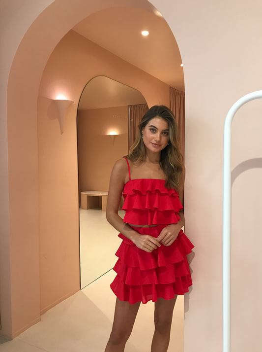 By Nicola Holiday Top in Red