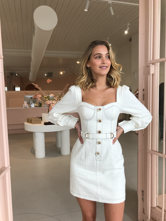 Vestire Riding In Cars With Boys Dress in White