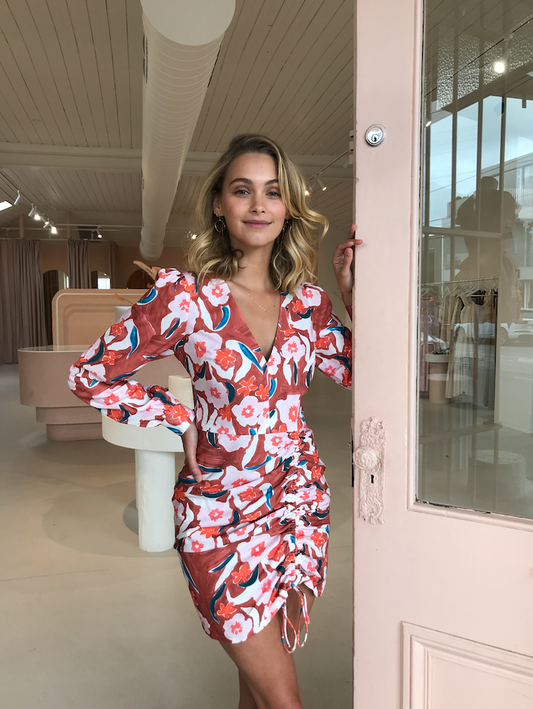 Vestire So First Dates Mini Dress in Floral Print