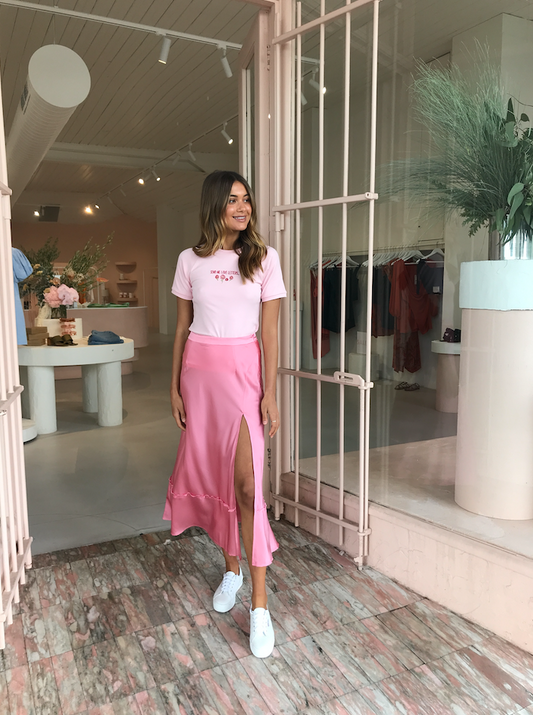 Hansen and Gretel Love Letters Tshirt in Pink