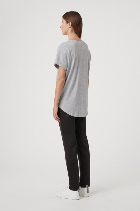 Camilla and Marc Huntington Tee in Grey Marle with Black