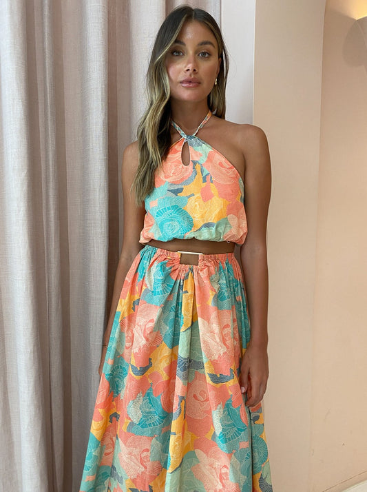 Dolce Vita Halter Top in Summer Rose