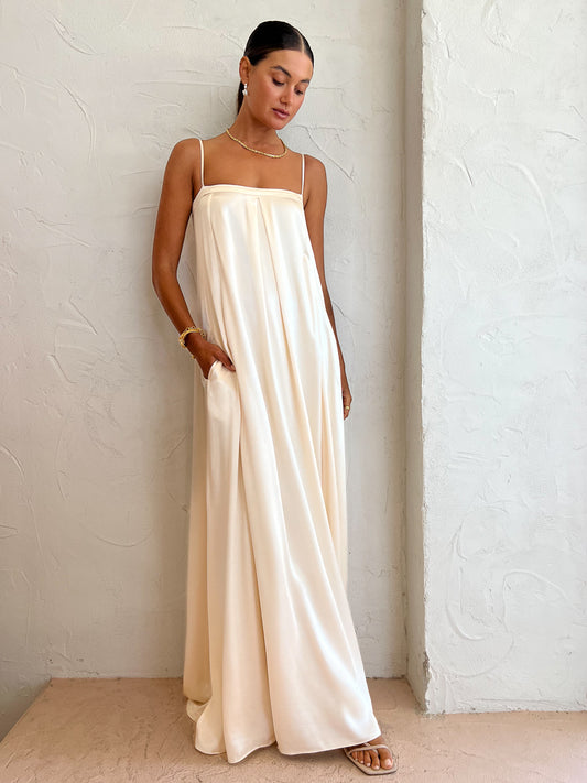 Shona Joy Column Maxi Dress in Cream