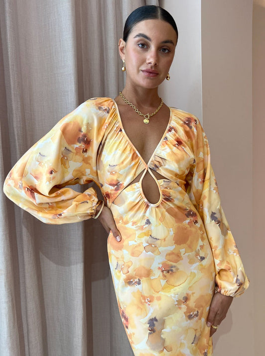 Significant Other Libby Midi Dress in Painted Poppy