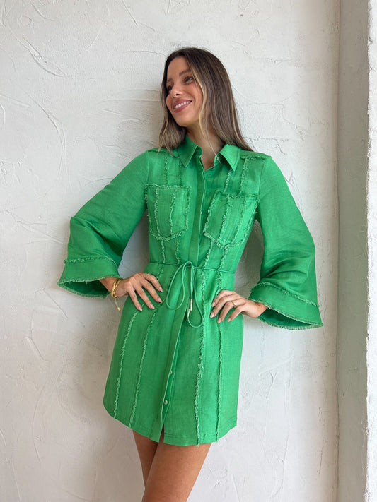 Significant Other Aleksandra Mini Dress in Sea Green
