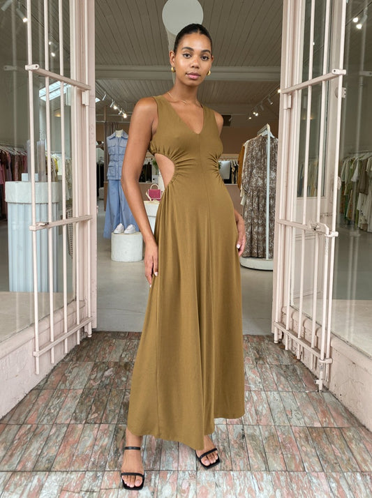 Significant Other Ingrid Dress in Dark Gold – Coco & Lola