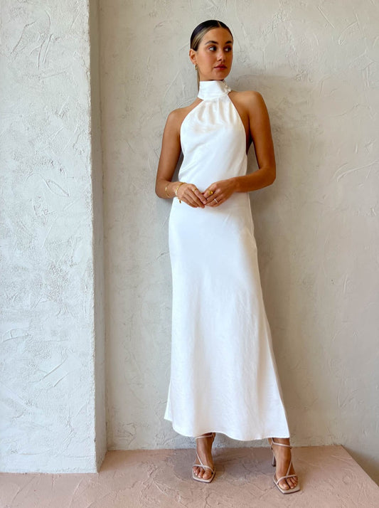 Significant Other Darcy Backless Dress in Ivory Coco & Lola Significant Other Darcy Backless Dress in Ivory Coco & Lola