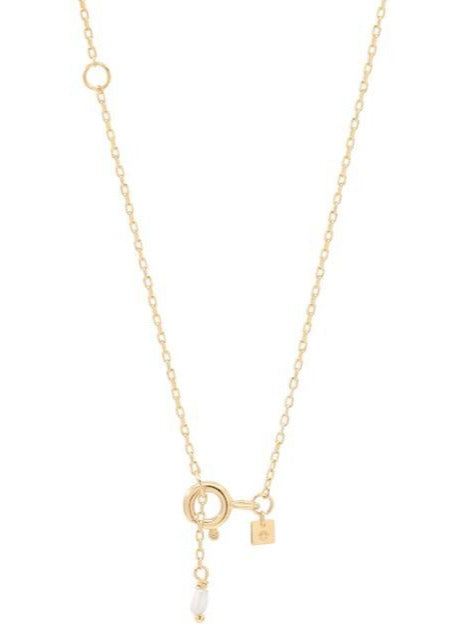 By Charlotte 14k Gold Love E Necklace in Gold
