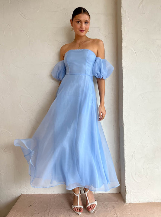 Sonya Fleur Dress in Powder Bllue