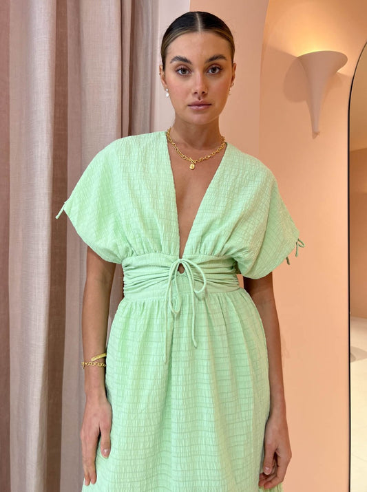 Sovere Lucid Midi Dress in Lime