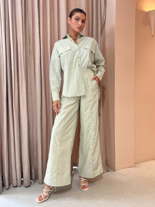 Sovere Reverb Stripe Shirt in Melon