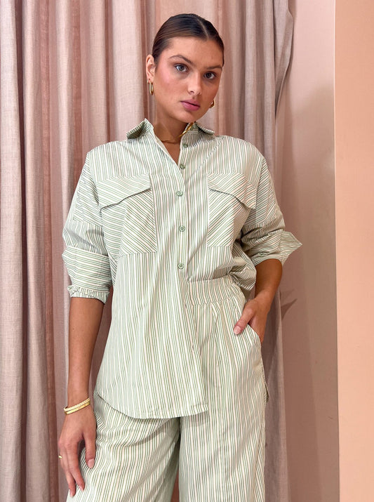 Sovere Reverb Stripe Pant in Melon