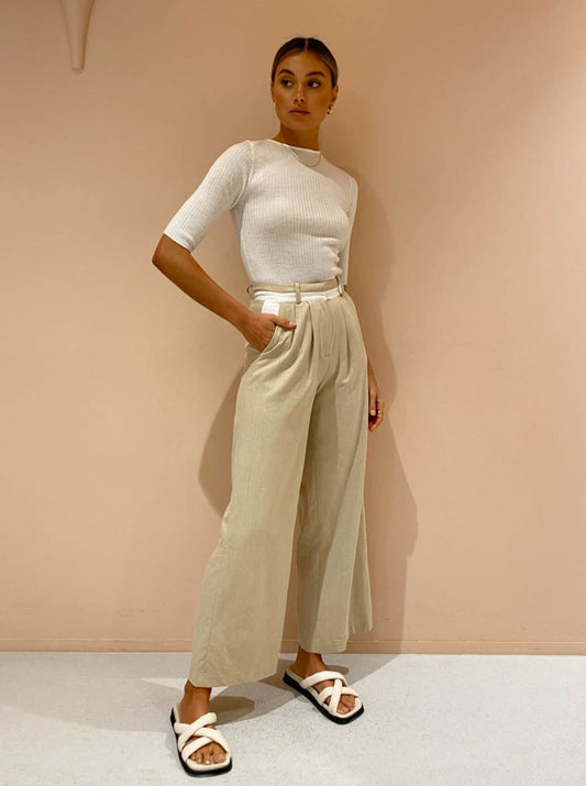 Sovere Divide Pant in Vanilla Cream
