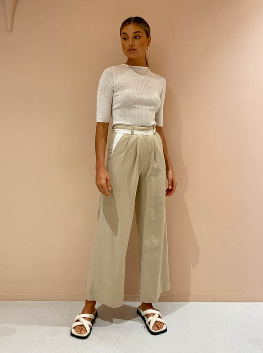 Sovere Divide Pant in Vanilla Cream
